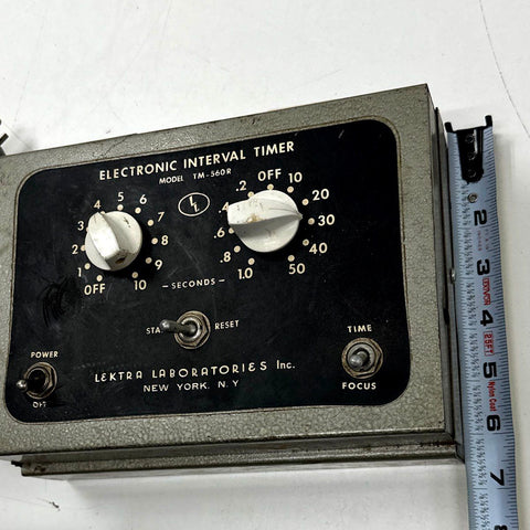 Vintage Lektra Laboratories TM-560R Electronic Interval Timer Untested As-Is