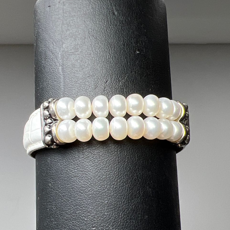 Honora Pearl Leather Band Bracelet
