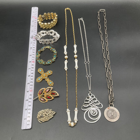 Vintage Sarah Coventry Monet Star Costume Jewelry Lot 9 Necklaces Bracelets