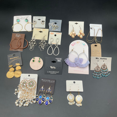 Anthropologie WHBM Lane Bryant World Market Earrings Jewelry Lot of 16