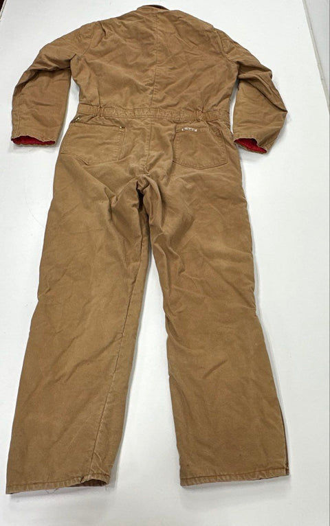 Vintage 80s Walls Blizzard Pruf Insulated Duck Canvas Coveralls Sz L Tall USA