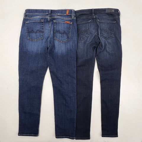 7 For All Mankind Josefina & AG Adriano Goldschmied Women's Jeans Lot Sz 24