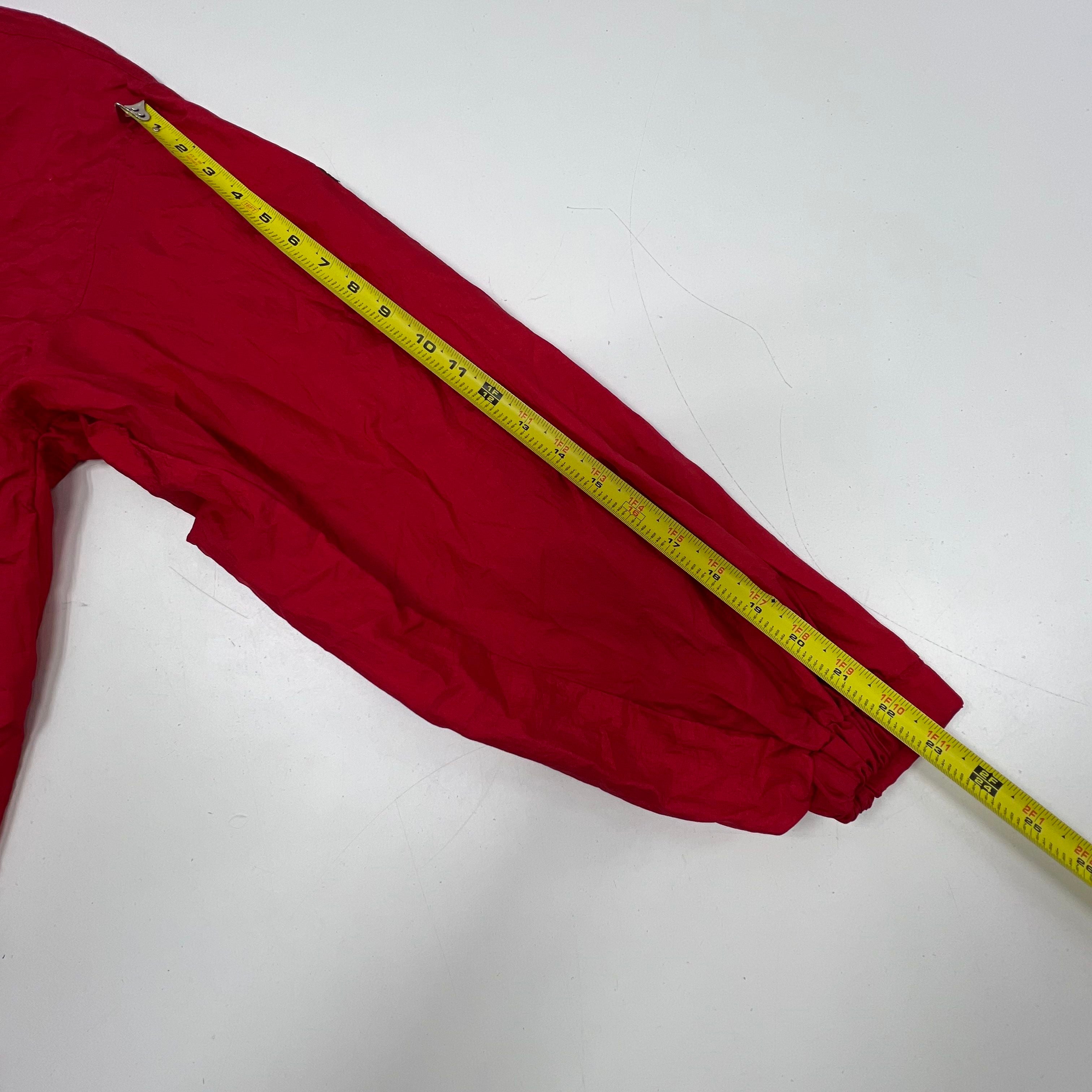 Vintage 90s Marlboro Red Packable Hooded Pullover Windbreaker Anorak Men's L