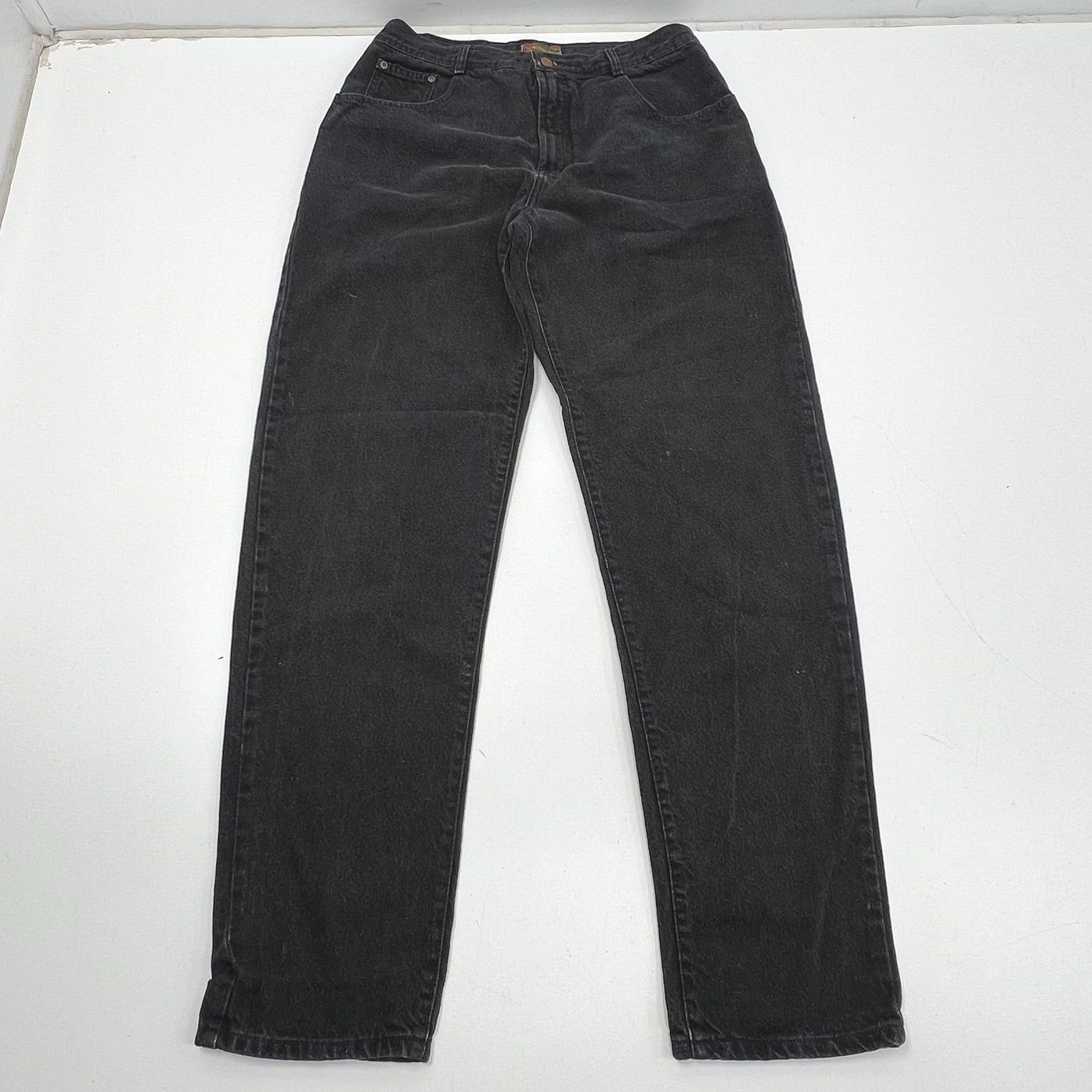Vintage 90s Structure Faded Black Denim Jeans Mens 36x34 Made in USA Relaxed