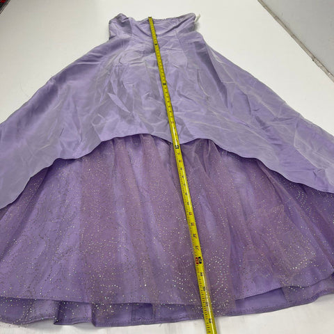 Vintage 90s Jessica McClintock Gunne Sax Purple High-Low Tulle Dress USA Sz 7