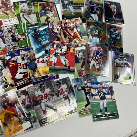 100+ Card Football Lot NFL Topps Upper Deck 1990s 2000s Stars & Inserts