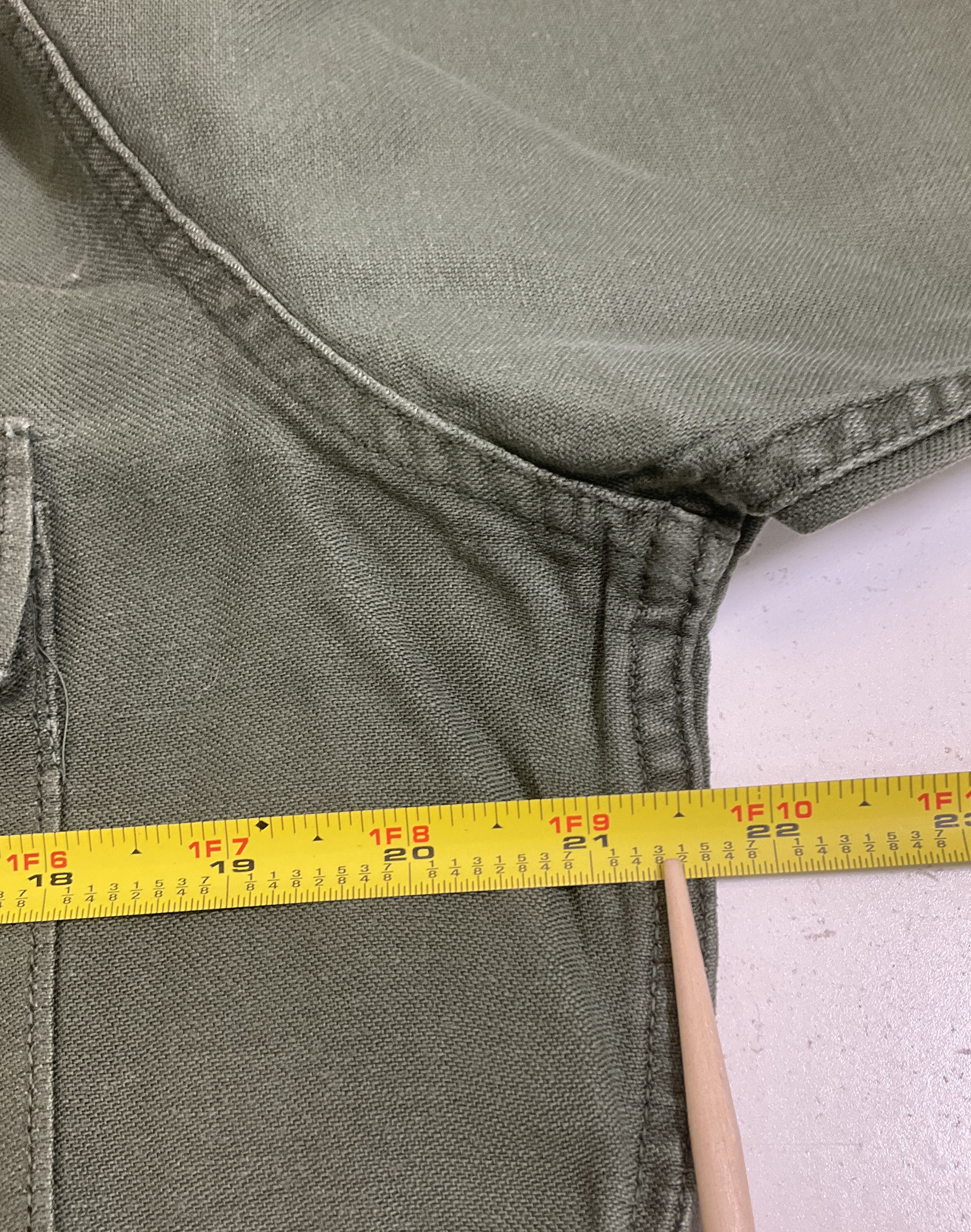 Vintage 60s US Army OG-107 Cotton Sateen Field Shirt Vietnam Era Mens M 15.5x35