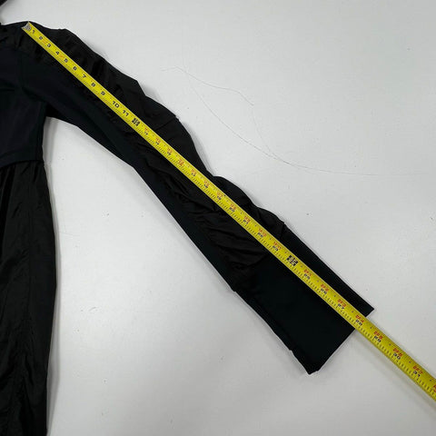 Lululemon Women's Run For Your Life Jacket Black Hooded Ruched Sleeve Size 8