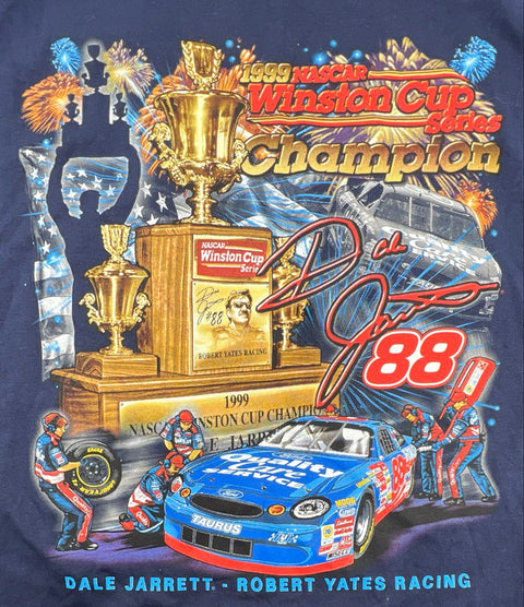 Vintage 1999 Dale Jarrett NASCAR Champion T-Shirt Chase Authentics Sz XXL