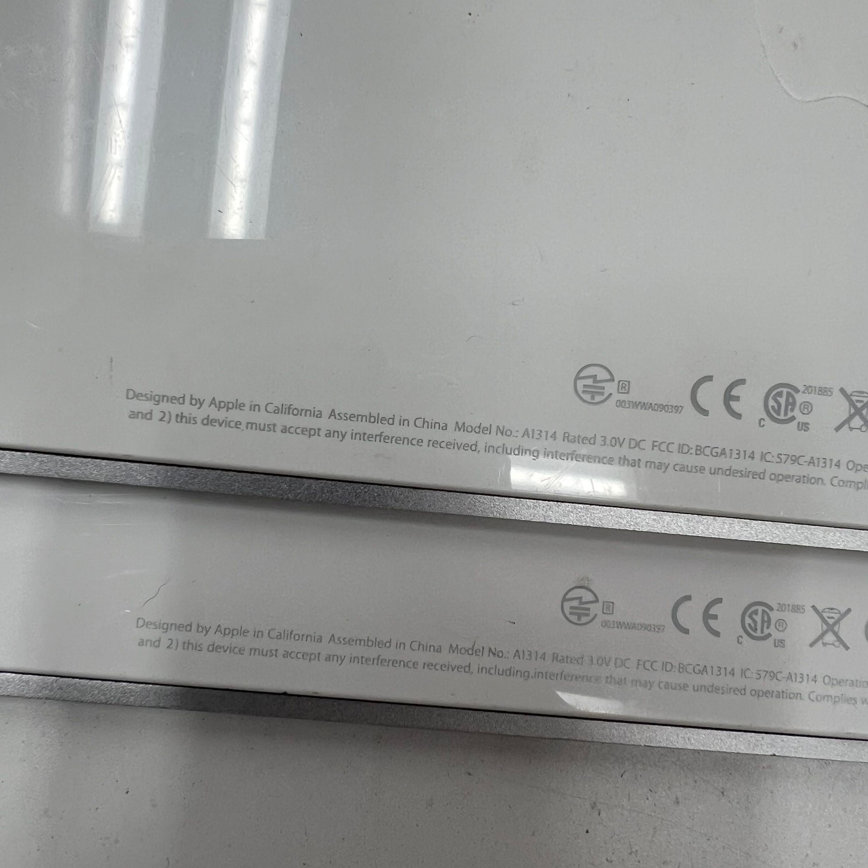 Lot of 2 Apple A1314 Wireless Bluetooth Keyboard Aluminum