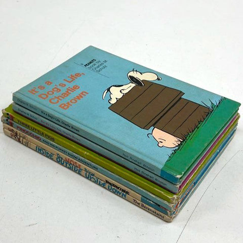 Vintage Peanuts Charlie Brown Berenstain Disney 6 Book Lot Random House 1960s