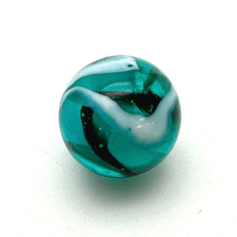 Vintage Glass Marbles Lot of 5 Swirl Patterns 5/8 Inch Red Blue Green Yellow