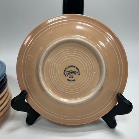 Homer Laughlin Fiesta Salad Plate 10pc Set Cobalt Periwinkle Apricot Modern