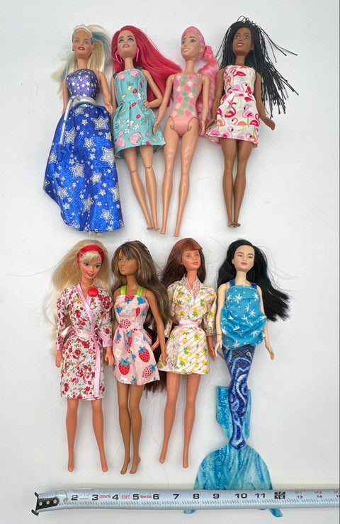 Mattel Barbie Doll Lot Mixed Fashionistas Mermaid Disney 8 Pieces