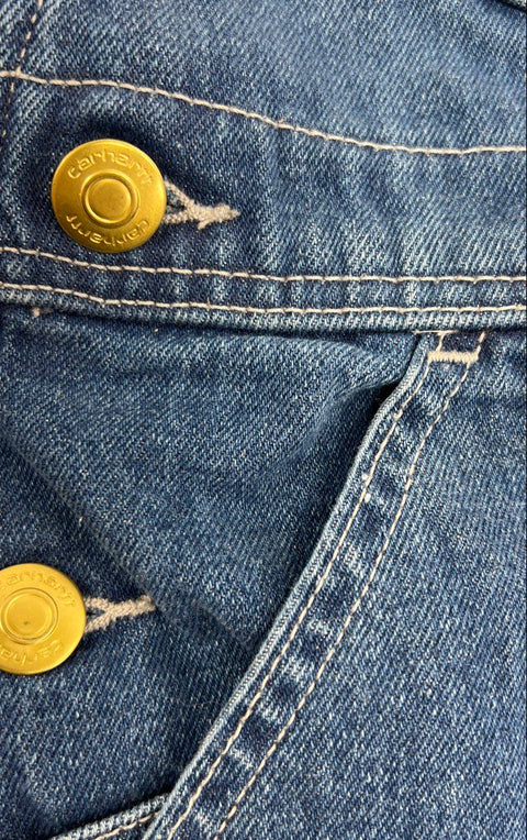 Carhartt Loose Fit Cutoff Denim Overalls Shortalls 104672 DST Sz 28x32