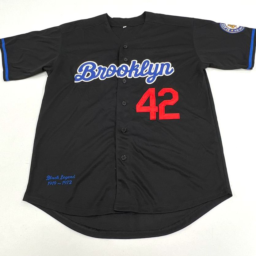 Unbranded Jackie Robinson #42 Brooklyn Black Legend Baseball Jersey Men's L