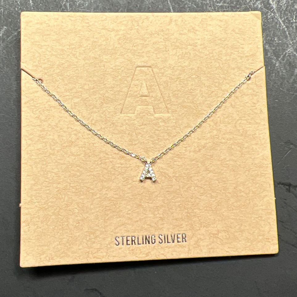 Francesca's Sterling Silver Letter A Necklace NWT