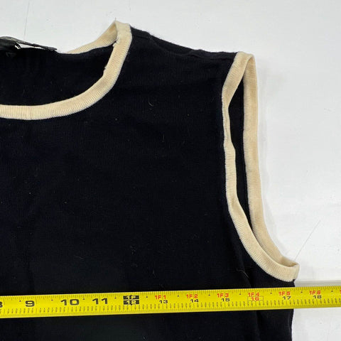 Escada Women's Vintage 90s Wool Sweater Set Black Mismatched Sz 38 44