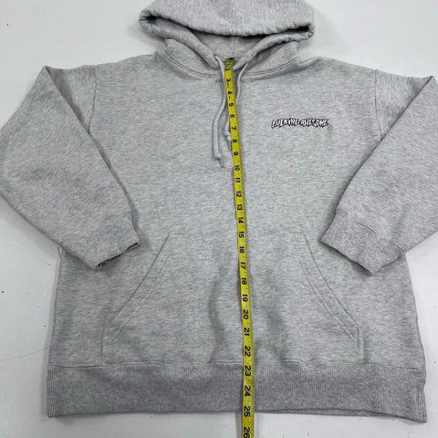 Fucking Awesome Men's Gray Graphic Pullover Hoodie Sweatshirt Streetwear Sz M