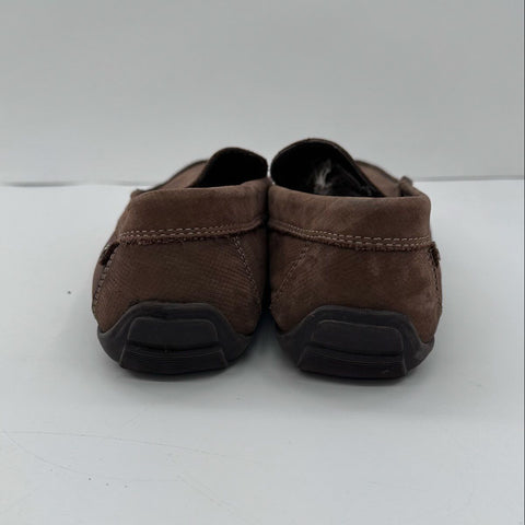 Bosi Brown Leather Driving Loafers Slip On Moccasins Men's Size 9