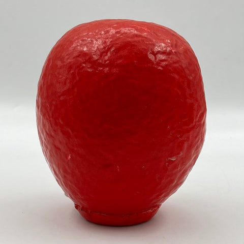 Japanese Daruma Doll Red Papier Mache Good Luck Charm 4.75" Folk Art