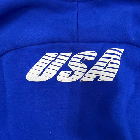 Descente Men's USA Triathlon Blue Crewneck Pullover Sweatshirt Logo Sz XL