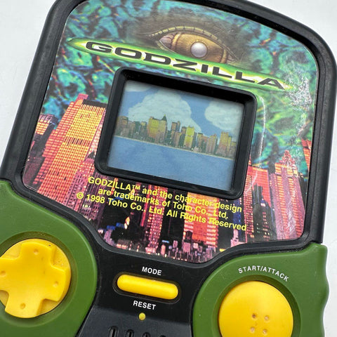 Godzilla Hand Held Game MGA Entertainment 1998 LCD Electronic Retro Tested Works