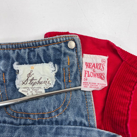 Vintage 80s 90s Baby Clothes Lot Health-tex Denim Single Stitch Sz 12-18M