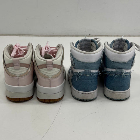 Lot of 2 Nike Air Jordan 1 High & Dunk High Up Sneakers Womens Size 7.5