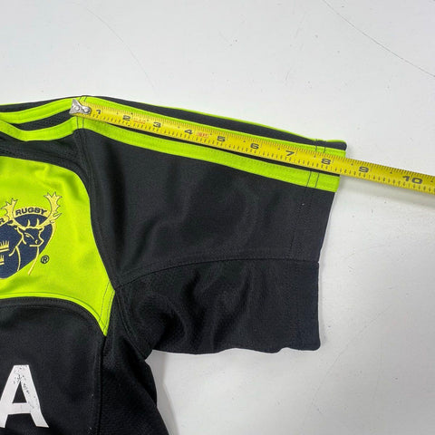 Adidas Men's Munster Rugby 2011 2012 Away Jersey Shirt Black Green Toyota