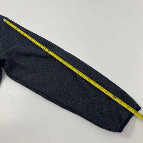 NWT Eddie Bauer Heather Navy Sweater Fleece Snap Neck Pullover Men's XXL