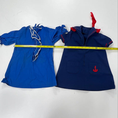 Vintage 60s 70s Lil' Airess Girls Clothing Lot Sailor Nautical 4pc Set Sz 3X