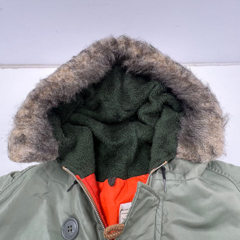 Vintage 70s Military Sage Green M-3B Antarctic Parka Jacket Coat Men's L