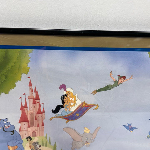 Disney Mouse Works Character Montage Framed Print 25x19 Mickey Snow White Pooh