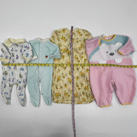 Vintage 70s 80s Carters Baby Clothes Lot Sleepers Shirts Made USA 0-6M 7pc