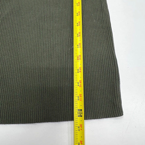 Michael Kors Women's NWT Ivy Green Ribbed Knit Lace Up Sheath Dress Size M