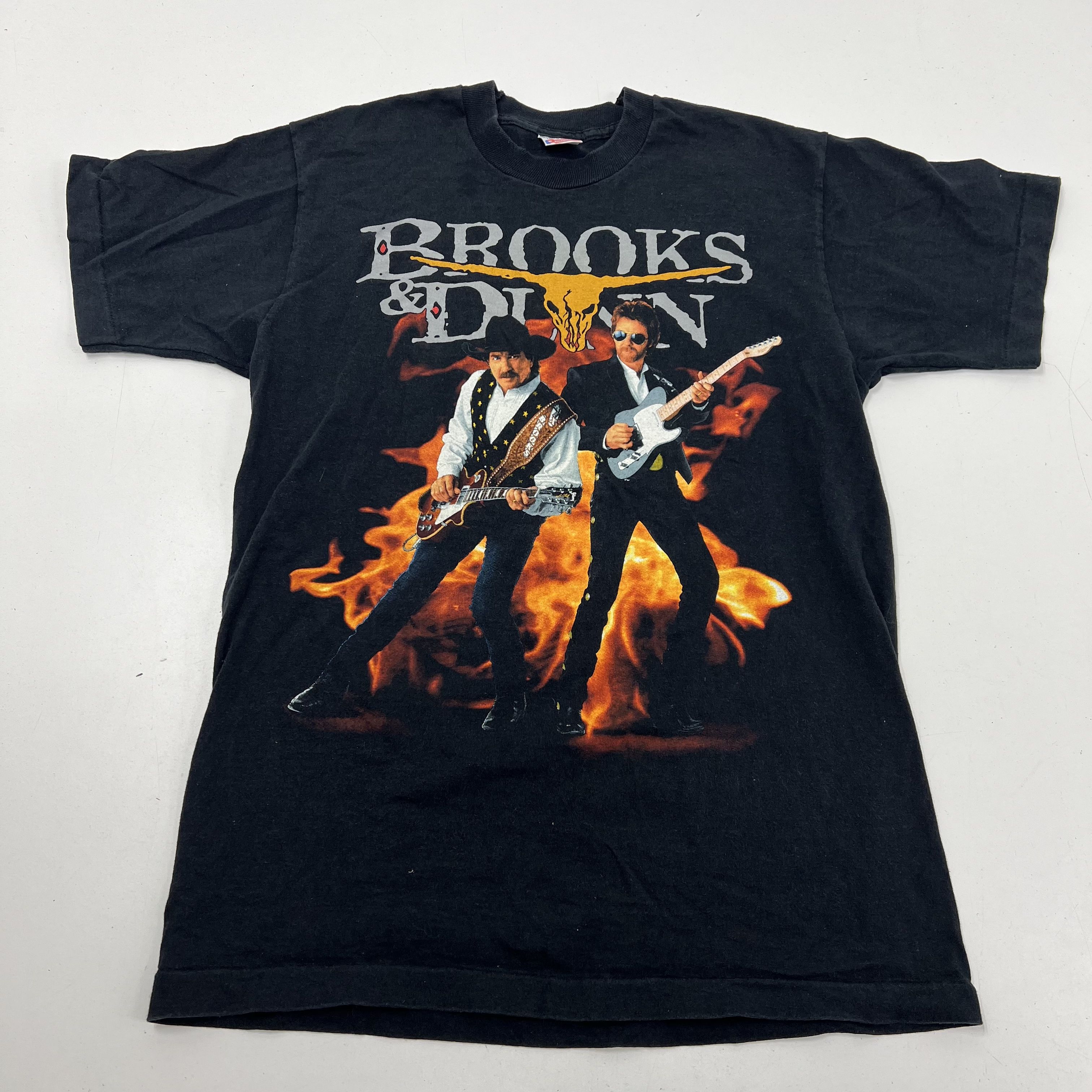 Vintage 1996 Brooks & Dunn Electric Rodeo Tour T-Shirt Single Stitch USA Sz M
