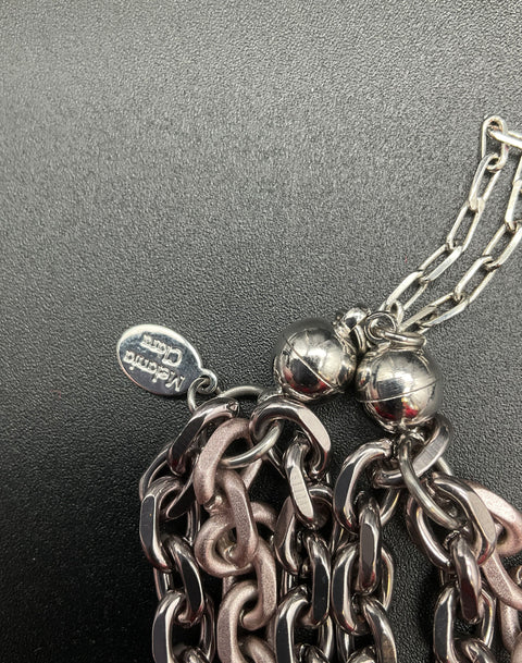 Alexa Rae Miranda Clara Silver Tone Necklace Lot of 3 Pavé Star Heart Coin