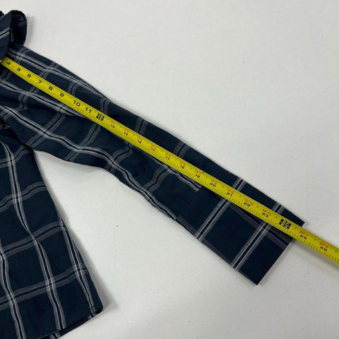 Walter Baker NWT Dorothy Dark Grey Plaid One Shoulder Ruffle Top Women's S