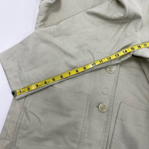 Vintage 80s Dino Valiano Women's Sage Green Lambswool Cashmere Jacket Sz 36