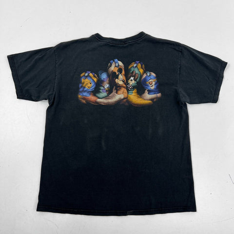 Vintage 90s Disneyland Disney Cowboy Boots T-Shirt Made in USA Sz L