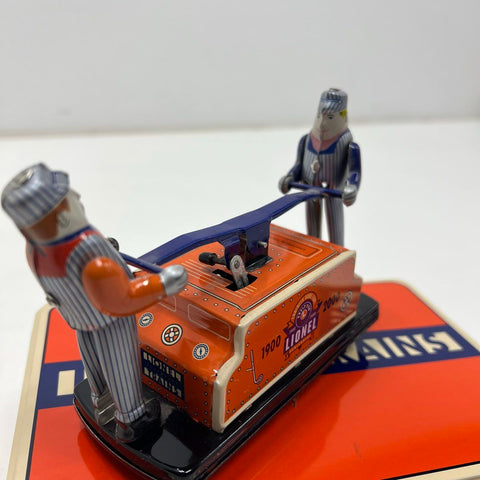 2000 Schylling Lionel 100th Anniversary Tin Hand Car Wind-Up Toy CIB Working