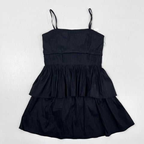 Siena Women's Black Tiered Spaghetti Strap Fit & Flare Dress Size 12 NWT