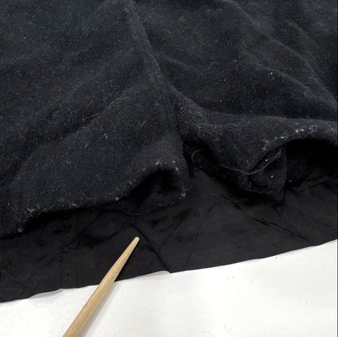 Vintage 90s A'leet by Karen Women's Black Wool Blend Shawl Collar Long Coat