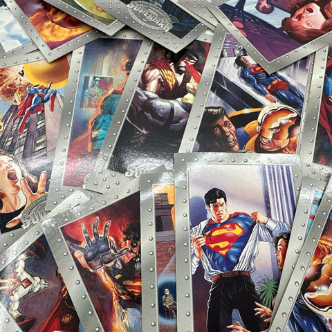 Superman SkyBox Trading Card Lot The Man of Steel Platinum Series Approx 25