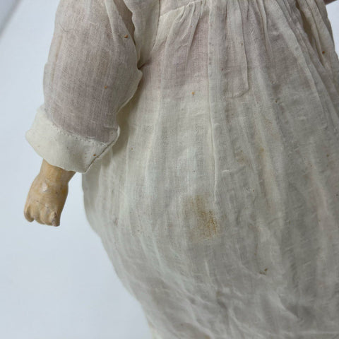 Antique German DECO Doll 18" Composition Head Cloth Body Blonde Hair