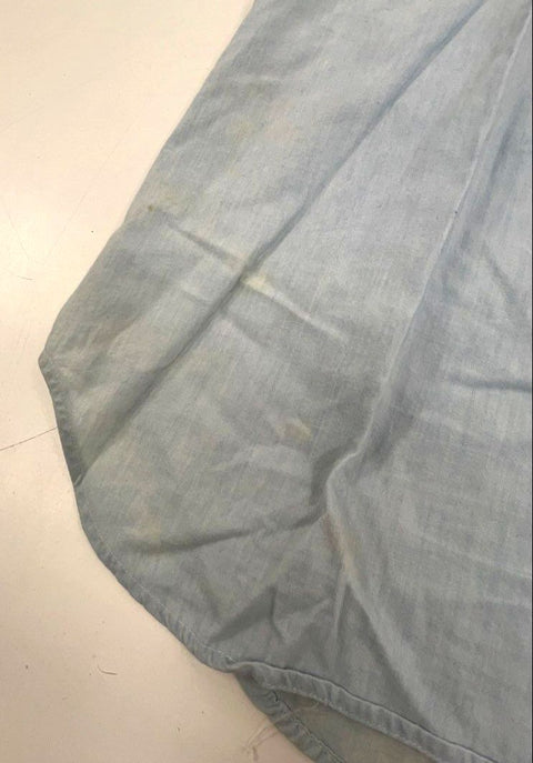 Vintage 90s The Shirt Inc Beaded Southwestern Aztec Chambray Shirt Sz M