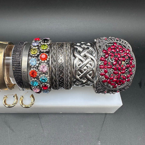 Charming Charlie Disney Costume Jewelry Lot 22pc Bangles Cuffs Bracelets