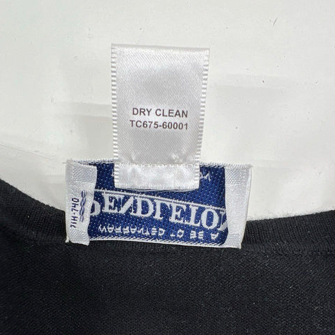 Pendleton Women's Cardigan Black Silk Cashmere Velvet Bow Sz L