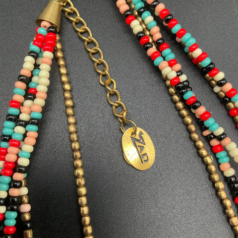 ZAD Coldwater Creek Mixed Style Jewelry Lot 8 Necklaces Rhinestone Beaded Flower